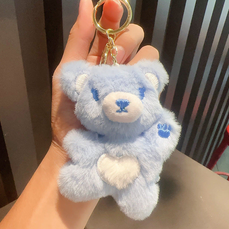 Wholesale Cartoon Love Teddy Bear Plush Keychain